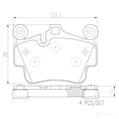 Тормозной шланг BREMBO 8432509617076 803000 BWP6 D3 T 61 048 изображение 0