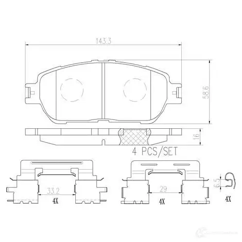 Тормозной шланг BREMBO 803405 T 83 176 4A3O 6 8432509656518