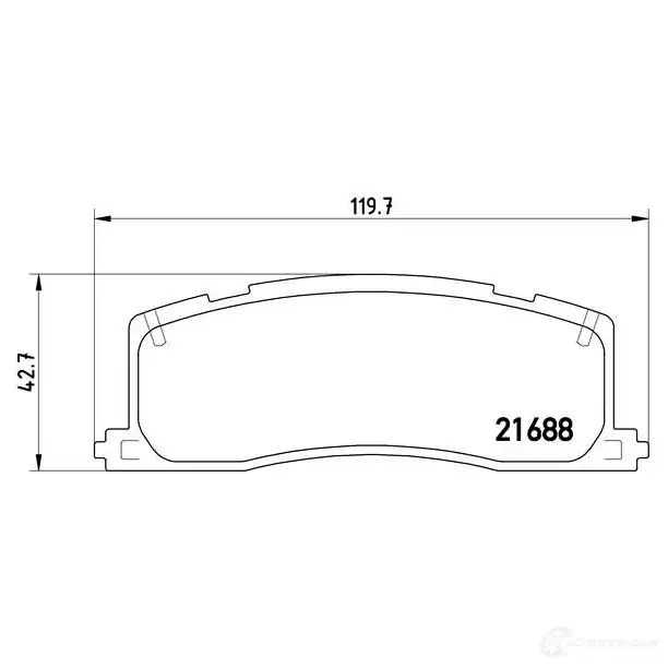 Тормозные колодки дисковые, комплект BREMBO 2168 8 800967 P 83 030 7381D501 изображение 0