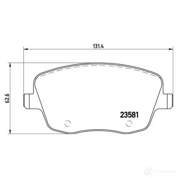 Тормозные колодки дисковые, комплект BREMBO 801121 2 3581 8555D1437 P 85 057 изображение 0