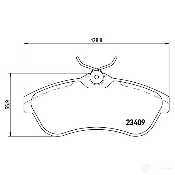 Тормозные колодки дисковые, комплект BREMBO 800738 P 61 075 0H0WIG 2 3409 изображение 0