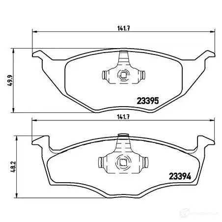 Тормозные колодки, комплект BREMBO 2 3394 801119 p85055 23395 - Изображение 1