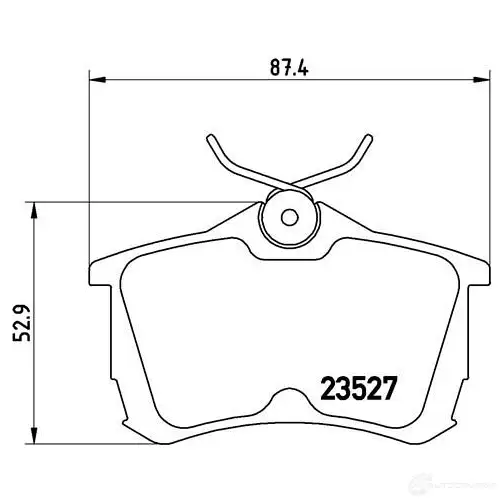 Тормозные колодки дисковые, комплект BREMBO 800110 DXDY6EA 2352 7 P 28 030 изображение 3