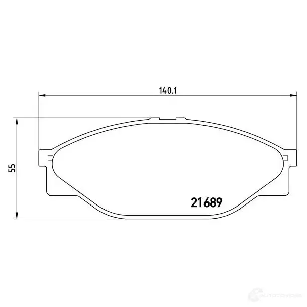 Тормозные колодки дисковые, комплект BREMBO 7205D438 P 83 023 21 689 800960 - Изображение 1