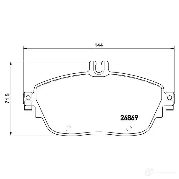 Тормозные колодки дисковые, комплект BREMBO 2 4869 P 50 093 800436 D16948920 изображение 0