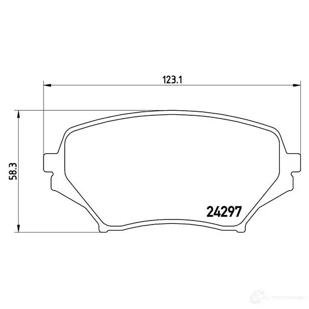 Тормозные колодки дисковые, комплект BREMBO P 49 043 2429 7 800341 8295D1179 изображение 5