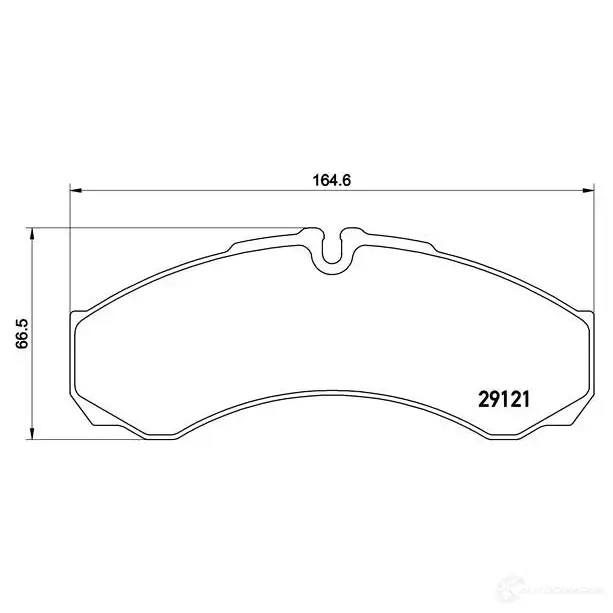 Тормозные колодки, комплект BREMBO pa6017 2Q4Q1UR 801261 2912 1 - Изображение 1