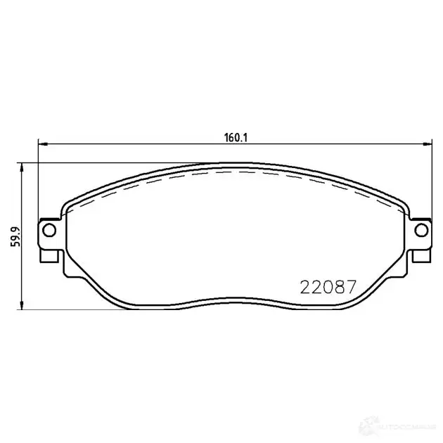 Тормозные колодки дисковые, комплект BREMBO D20009230 2208 7 800671 P 59 082 изображение 4