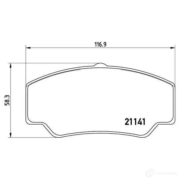 Тормозные колодки, комплект BREMBO 2 1141 p24023 NWP3W 800012 - Изображение 1