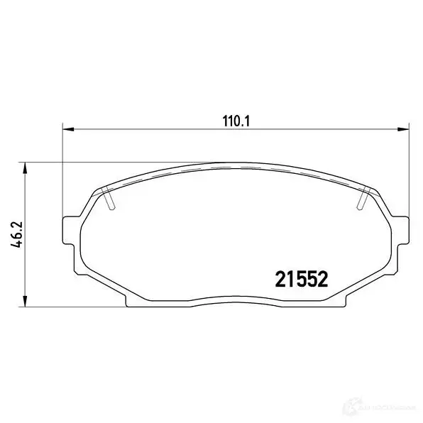 Тормозные колодки дисковые, комплект BREMBO 800317 P 49 017 21 552 7337D457 - Изображение 1