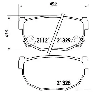 Тормозные колодки дисковые, комплект BREMBO P 56 010 21328 800532 211 21 - Изображение 1