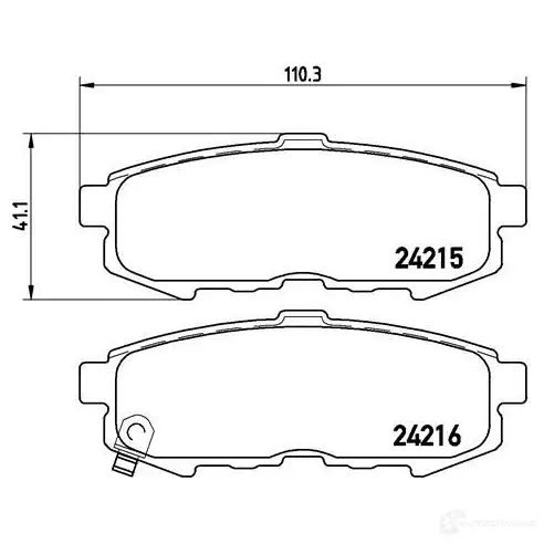 Тормозные колодки, комплект BREMBO 800340 24216 24 215 p49042 - Изображение 1