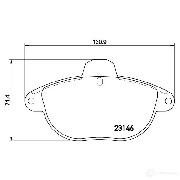 Тормозные колодки дисковые, комплект BREMBO P 61 055 800718 231 46 23147 изображение 0