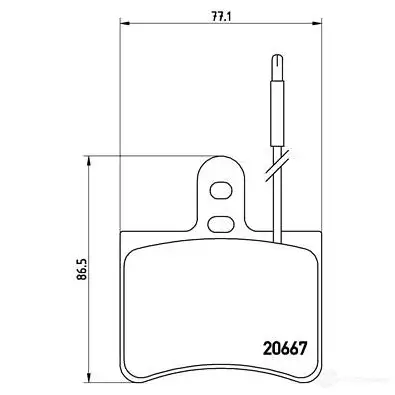 Тормозные колодки, комплект BREMBO 2066 7 p23010 7CQA4 799856 изображение 0