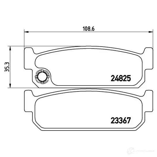 Тормозные колодки, комплект BREMBO 24825 800586 233 67 p56067 - Изображение 1