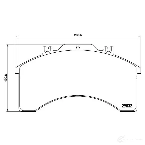 Тормозные колодки, комплект BREMBO 2903 2 pa6015 JPB0DYZ 801259 - Изображение 1