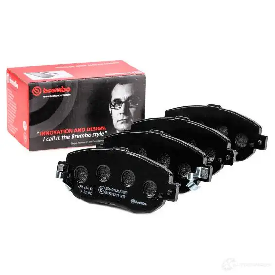 Тормозные колодки дисковые, комплект BREMBO 23848 800973 P 83 037 2149 0 изображение 1