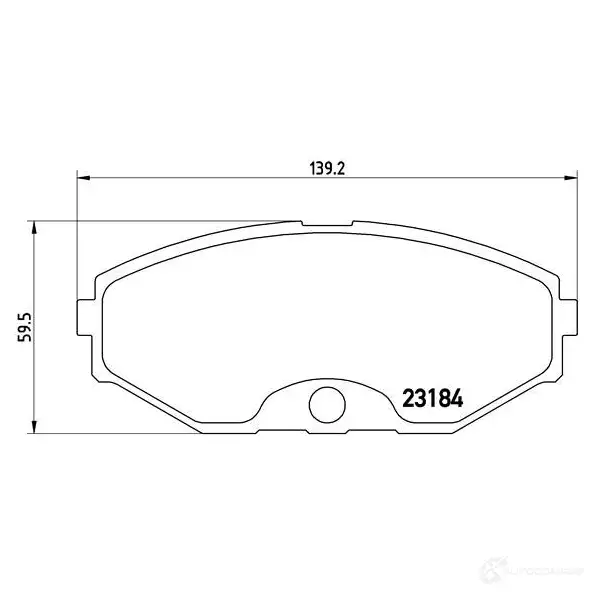 Тормозные колодки, комплект BREMBO p56052 2318 4 800571 7366D486 - Изображение 1