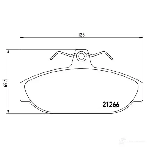 Тормозные колодки, комплект BREMBO 7161D255 p86005 2 1266 801219