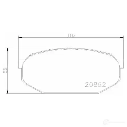 Тормозные колодки, комплект BREMBO 7163D258 208 92 p54005 800488 изображение 0