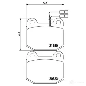 Тормозные колодки, комплект BREMBO 203 23 p59003 21180 800614 изображение 1