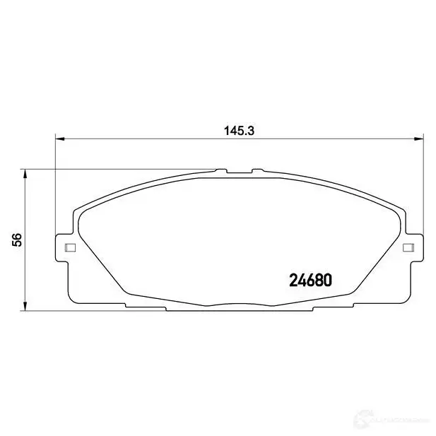 Тормозные колодки дисковые, комплект BREMBO D14348552 246 80 P 83 139 801059 - Изображение 1