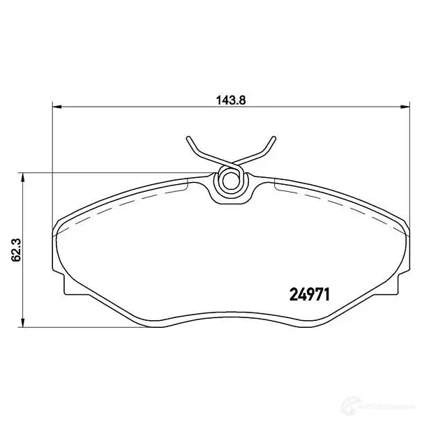 Тормозные колодки, комплект BREMBO p68055 T8BHF 800882 2 4971 изображение 0