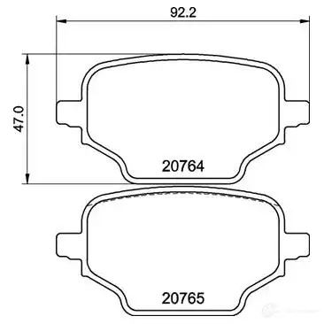 Тормозные колодки, комплект BREMBO 1438411476 p59098 E6G9R F3 изображение 1