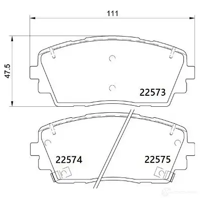 Тормозные колодки дисковые, комплект BREMBO P 30 115 V CUJTLR 1438411537 - Изображение 1