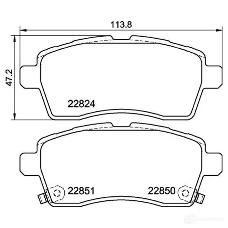 Тормозные колодки дисковые, комплект BREMBO P 79 037 1438411540 2J7NC E - Изображение 1