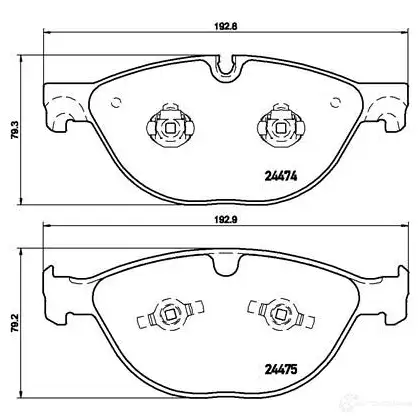 Тормозные колодки дисковые, комплект BREMBO P 36 025 800247 24475 24 474 изображение 0