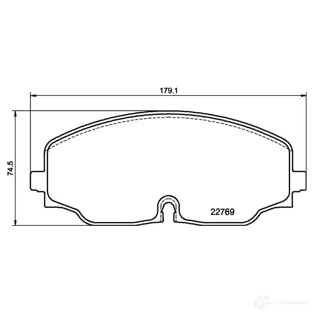 Тормозные колодки дисковые, комплект BREMBO NSG NKO P 85 176 1437311978 - Изображение 1