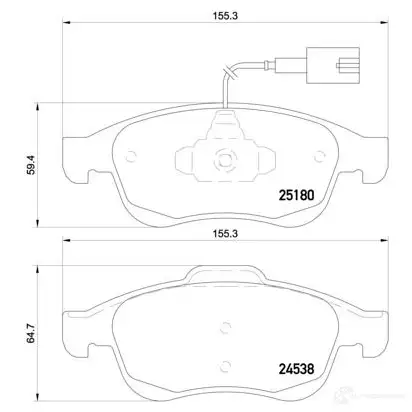 Тормозные колодки, комплект BREMBO p23148x 1422938914 M IJYZ9 8020584068717 - Изображение 1