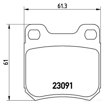 Тормозные колодки, комплект BREMBO 800902 p71008 2309 1 7686D811 - Изображение 1