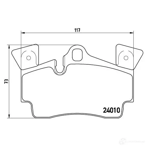 Тормозные колодки дисковые, комплект BREMBO 7908D978 801149 P 85 088 24 010 - Изображение 1