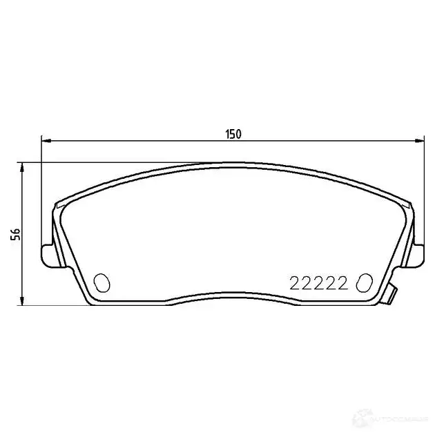 Тормозные колодки дисковые, комплект BREMBO D10567962 22 222 799822 P 11 041 изображение 0