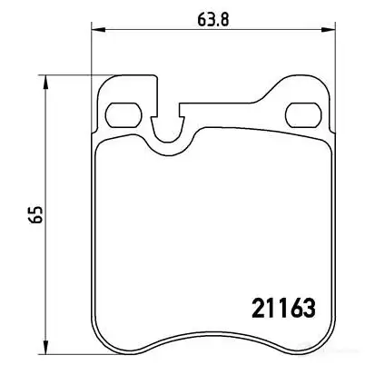 Тормозные колодки, комплект BREMBO 2 1163 7364D483 800802 p65010 - Изображение 1