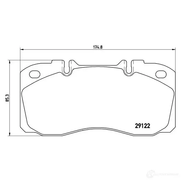 Тормозные колодки, комплект BREMBO 801269 29 122 FR98W pa6025 изображение 0