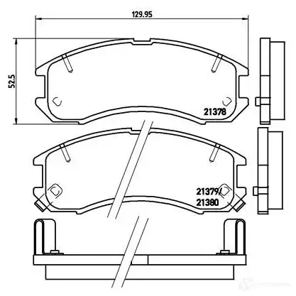Тормозные колодки, комплект BREMBO 800013 2137 8 21379 p24024 - Изображение 1
