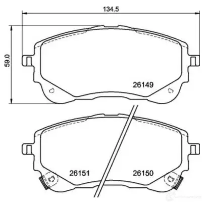 Тормозные колодки, комплект BREMBO K 45OEC p83177 1437969292 изображение 0