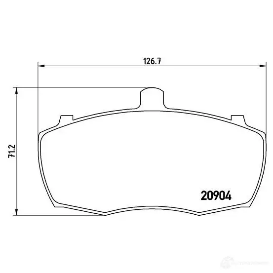 Тормозные колодки, комплект BREMBO 20 904 796D61 800479 p52012 изображение 1