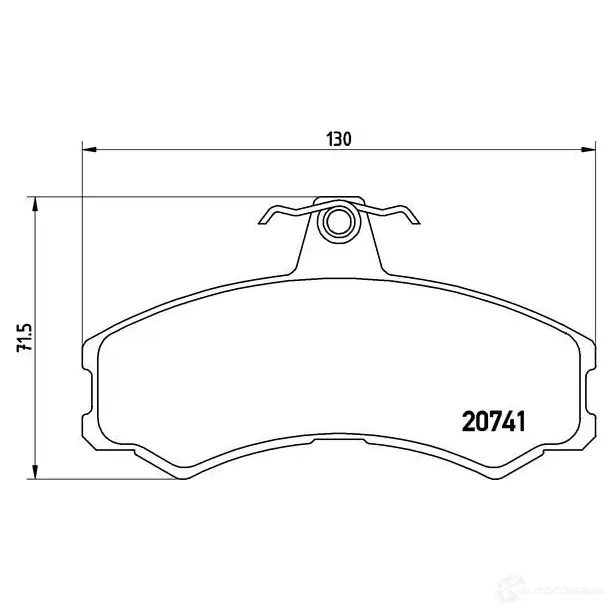Тормозные колодки, комплект BREMBO pa6024 2 0741 20925 801268 - Изображение 1