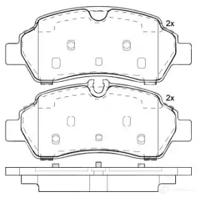 Тормозные колодки, комплект BREMBO p24209 WHIT F 1437312217 - Изображение 1