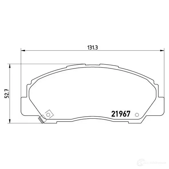 Тормозные колодки, комплект BREMBO p16010 799840 7370D490 2196 7 - Изображение 1