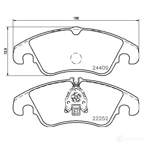 Тормозные колодки дисковые, комплект BREMBO 2440 9 P 85 145 D13228434 801205 изображение 2