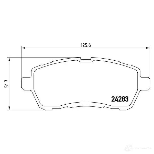 Тормозные колодки, комплект BREMBO 1422938908 8020584068762 OFI91 A4 p24072x изображение 0