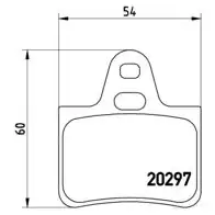 Тормозные колодки, комплект BREMBO 800689 790D55 20 297 p61010 изображение 0