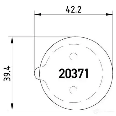 Комплект тормозных колодок, дисковый стояночный тормоз BREMBO p61014 20371 800692 20 371