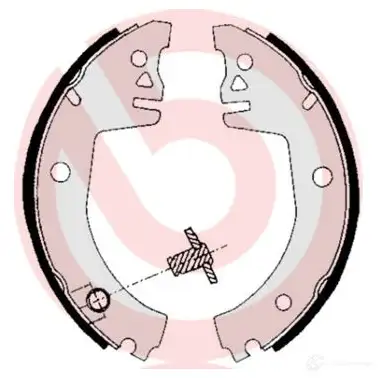 Барабанные тормозные колодки, комплект BREMBO R317 J 8432509645031 801863 s85512 - Изображение 1