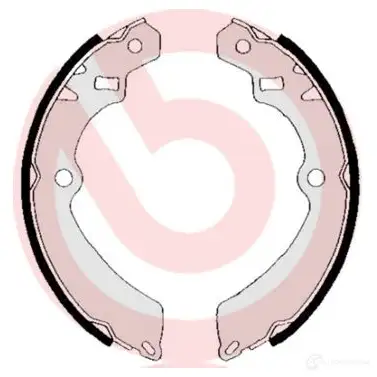 Барабанные тормозные колодки, комплект BREMBO 801801 6GSJ YY 8432509644072 s79509 - Изображение 1